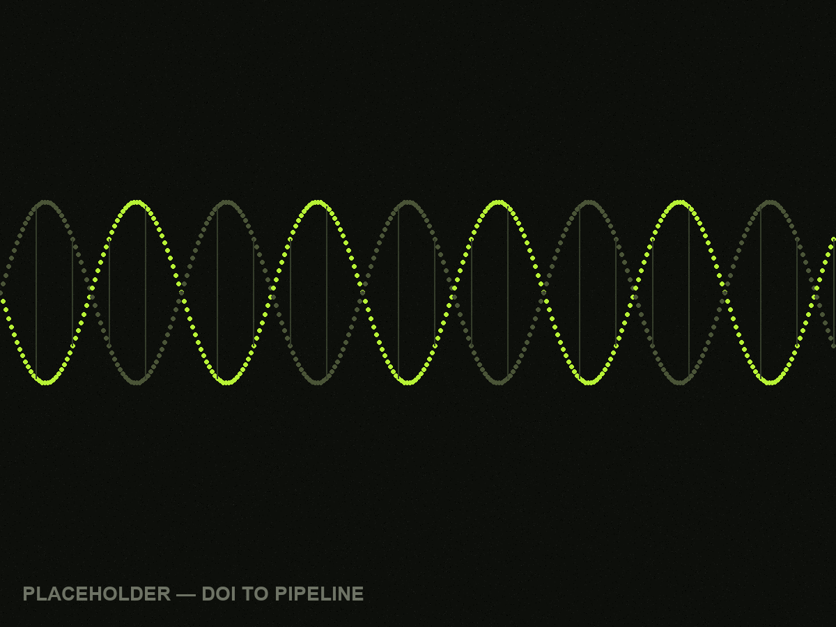 DOI to pipeline placeholder